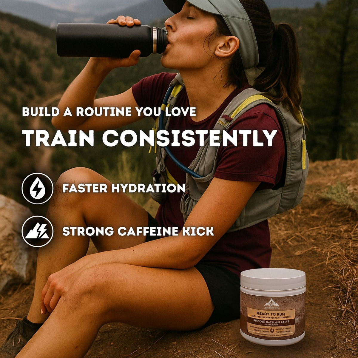 Long Run Co. Electrolytes + Caffeine – Hazelnut Latte – alternate view 2