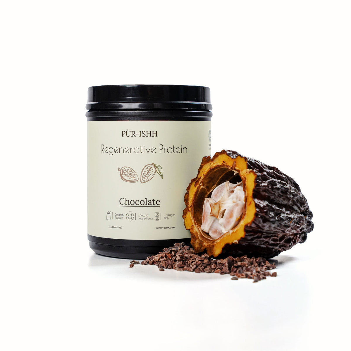 PÜR-ISHH Grass-Fed Whey + Collagen Protein Powder – alternate view 5