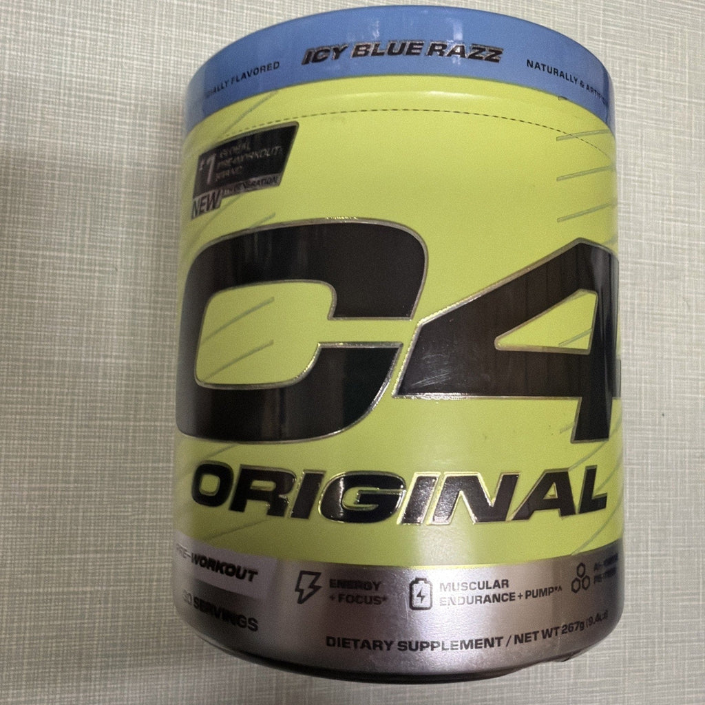 Cellucor C4 Original Pre-Workout, Icy Blue Razz, 9.4 oz – front product view