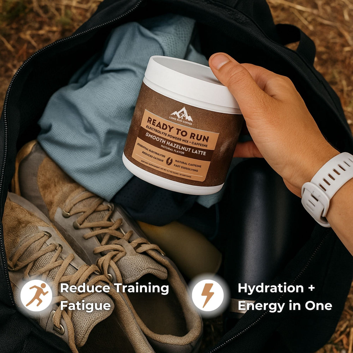 Long Run Co. Electrolytes + Caffeine – Hazelnut Latte – alternate view 5