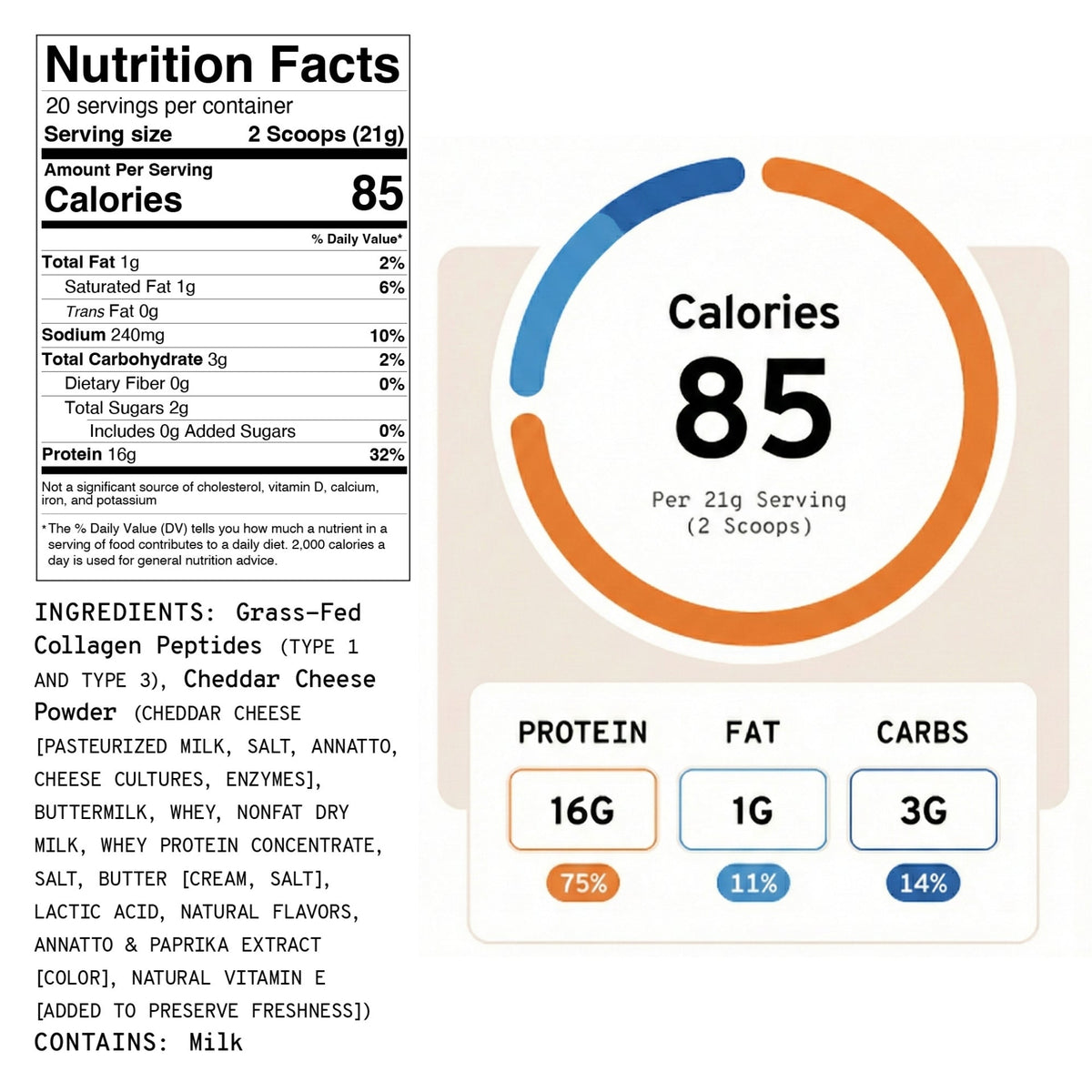 Meal Boosters Cheesy Cheese Collagen Protein – alternate view 5