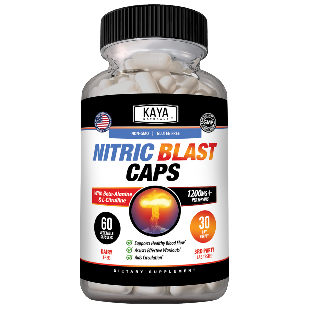 Kaya Naturals Nitric Blast - Pre-workout Capsules – alternate view 11