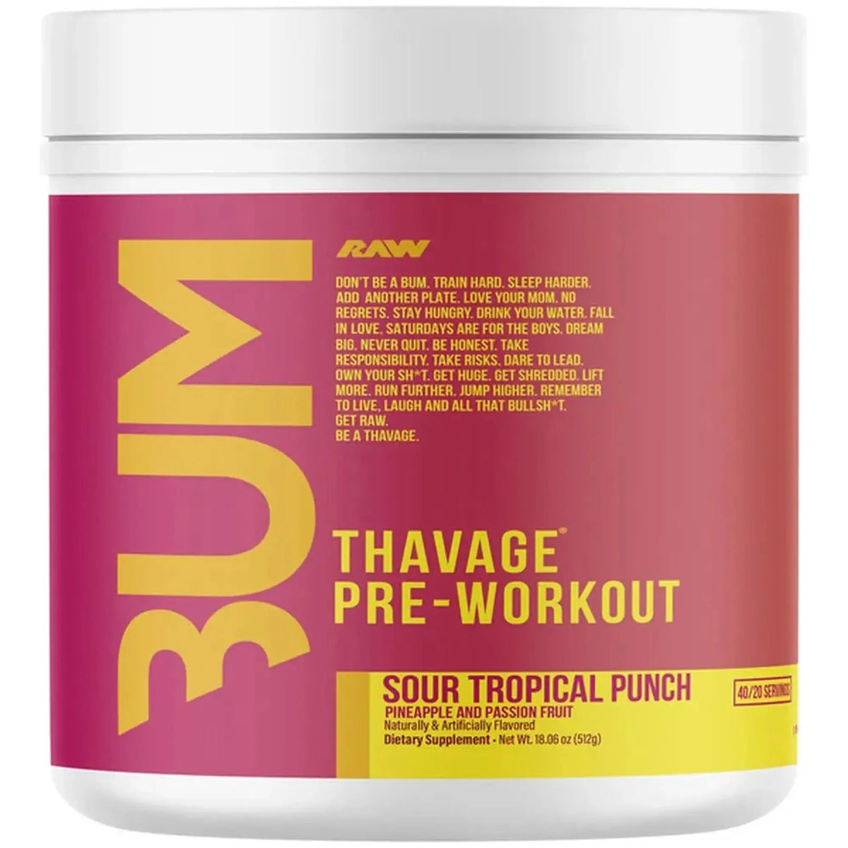 Raw Nutrition CBUM Series Thavage Pre-Workout – alternate view 17
