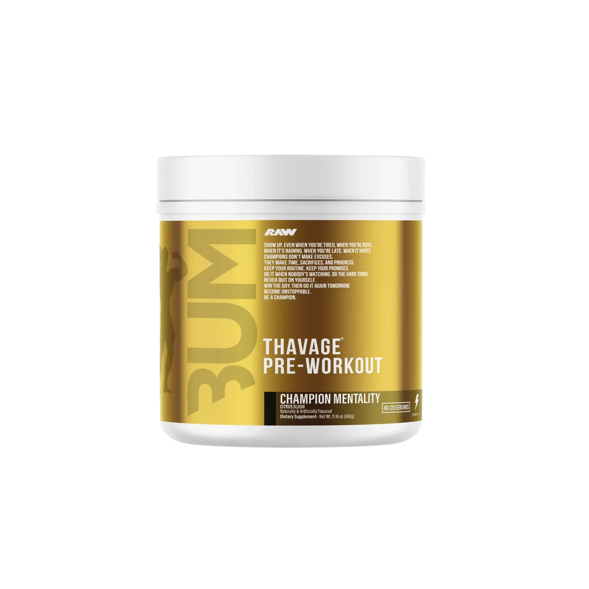 Raw Nutrition CBUM Series Thavage Pre-Workout – alternate view 2