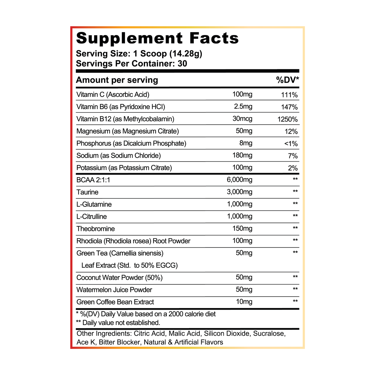 48 STR8 REHAB BCAA – Peaches & Cream – alternate view 2