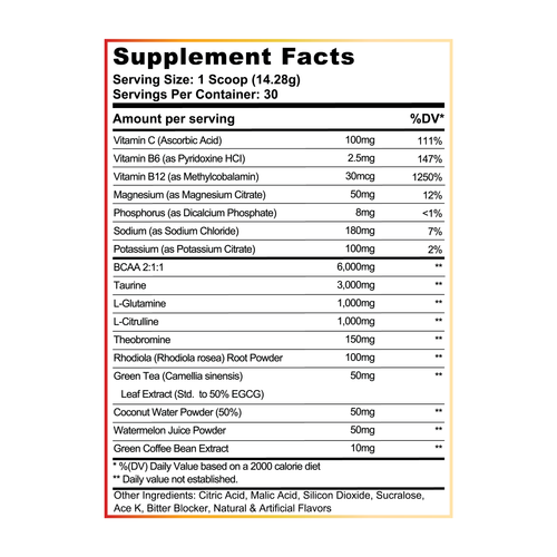 48 STR8 REHAB BCAA – Peaches & Cream – alternate view 2