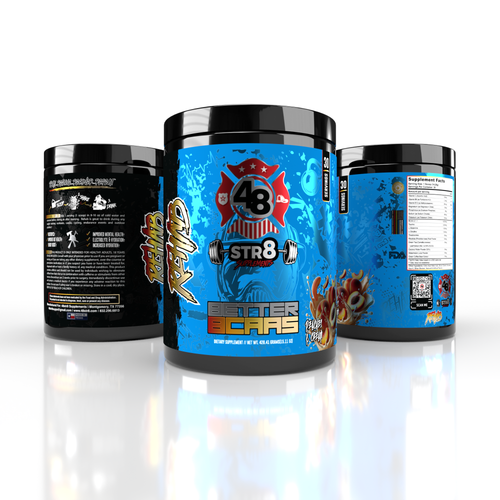 48 STR8 REHAB BCAA – Peaches & Cream – front product view