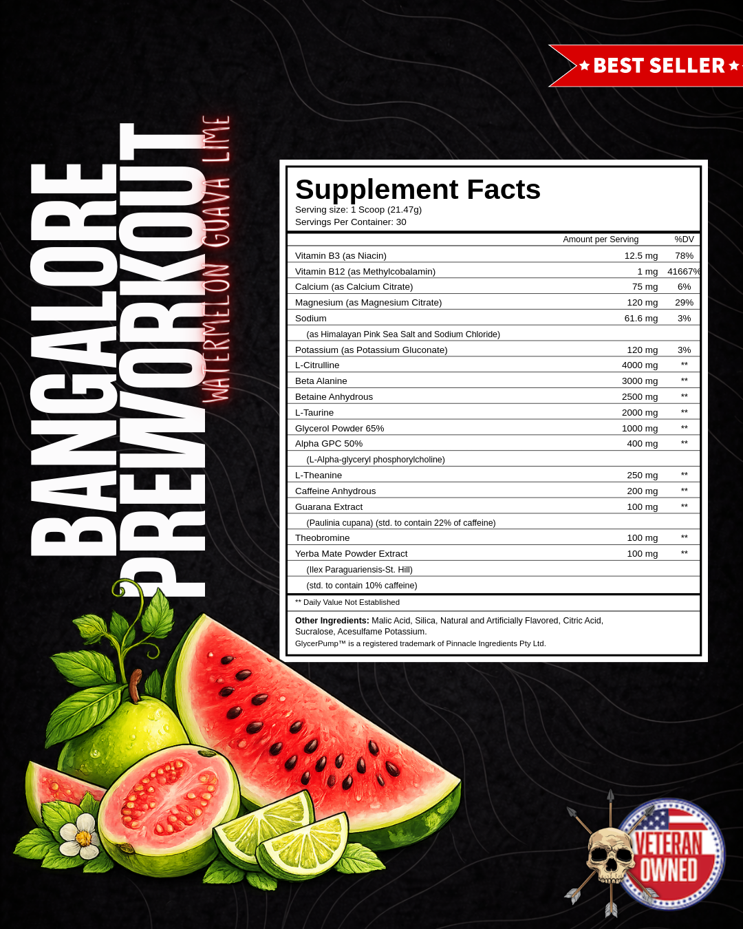 Alpha Country Bangalore Pre-Workout – Watermelon Guava Lime – alternate view 3